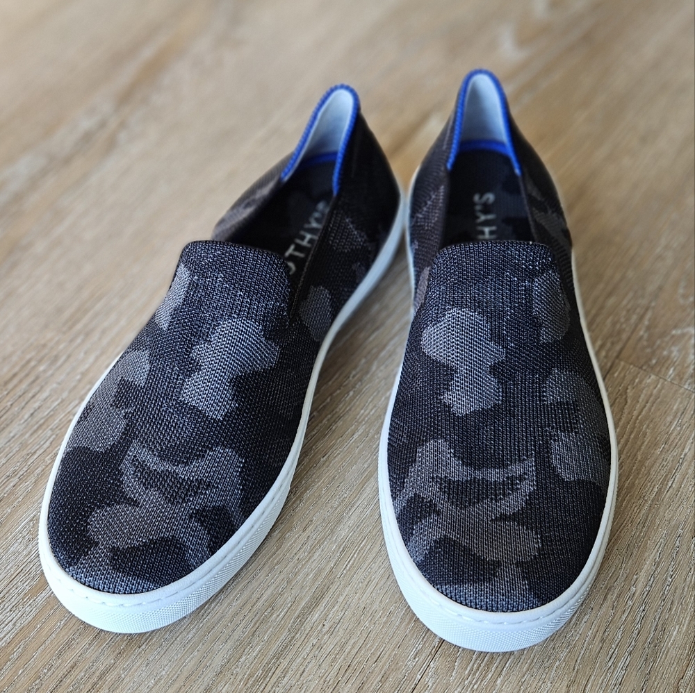 Rothy's The Slip-on Sneaker -black camo-Size 7